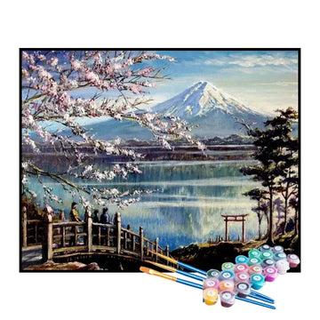 Kit de Pintura Numerada - Vista do Monte Fuji