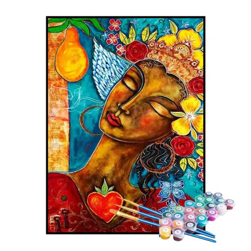 Kit de Pintura Numerada - Coroa de Flores