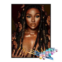 Kit de Pintura Numerada - Mulher Bonita com Dreads