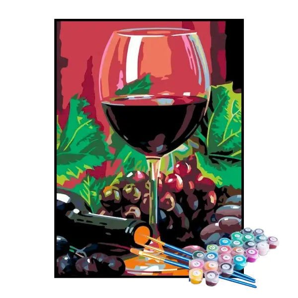 Kit de Pintura Numerada - Vinho