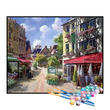 Kit de Pintura Numerada - Vilarejo Antigo