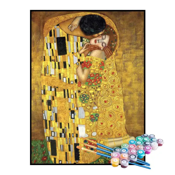 Kit de Pintura Numerada - O Beijo – Gustav Klimt