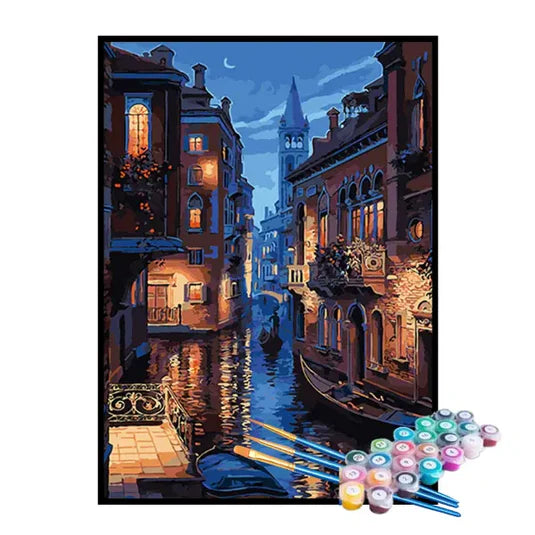 Kit de Pintura Numerada - Canais de Veneza
