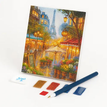Kit de Pintura com Diamantes - Vilarejo em Paris