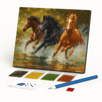 Kit de Pintura com Diamantes - Cavalos