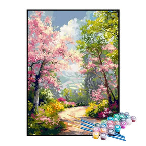 Kit de Pintura Numerada - Caminho Entre as Árvores