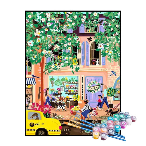 Kit de Pintura Numerada - Avenida das Flores