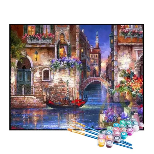 Kit de Pintura Numerada - Passeio de Gôndola