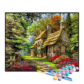 Kit de Pintura Numerada - Casa na Floresta