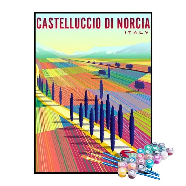 Kit de Pintura Numerada - Castelluccio di Norcia, Itália