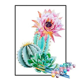 Kit de Pintura Numerada - Flor no Pequeno Cacto