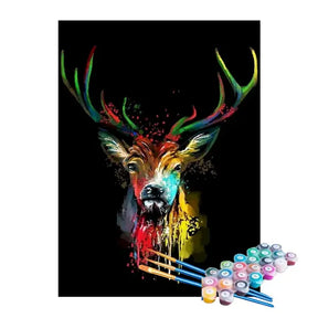 Kit de Pintura Numerada - Cervo Abstrato