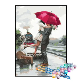 Kit de Pintura Numerada - Rumo à Lua de Mel