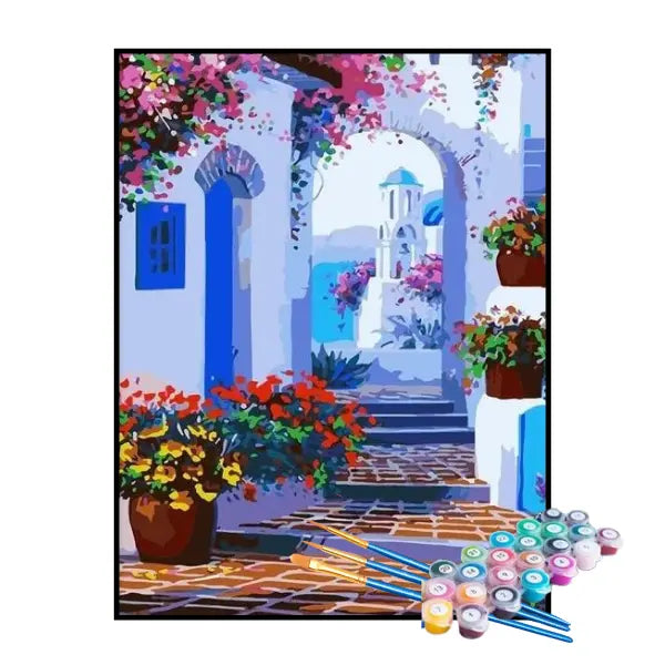 Kit de Pintura Numerada - Escadaria Grega