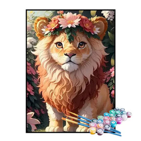 Kit de Pintura Numerada - Filhote de Leão