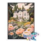 Kit de Pintura Numerada - Flores Brancas da Mansão