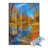 Kit de Pintura Numerada - Parque no Outono