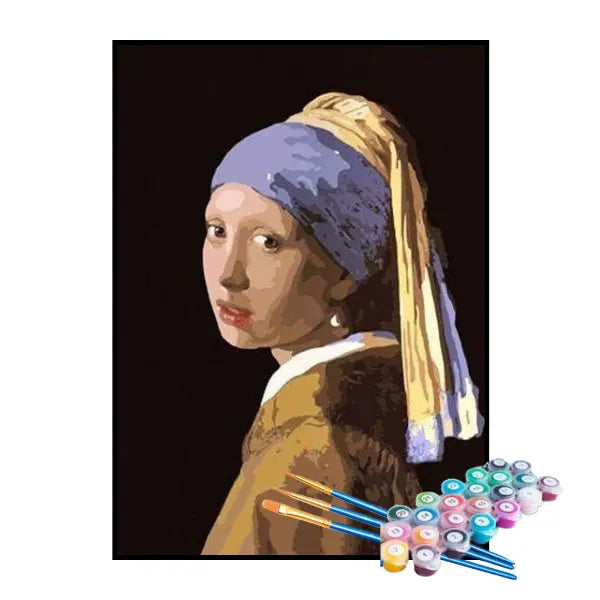 Kit de Pintura Numerada - A Moça com Brinco de Pérola, Johannes Vermeer