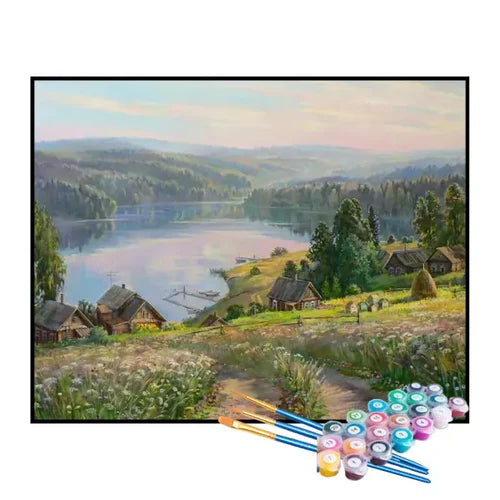 Kit de Pintura Numerada - Vila Rural
