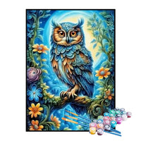 Kit de Pintura Numerada - A Coruja Azul