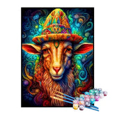 Kit de Pintura Numerada - Ovelha Mágica Abstrata