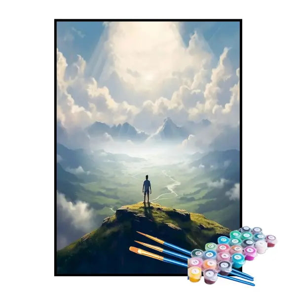 Kit de Pintura Numerada - Vista da Montanha