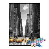 Kit de Pintura Numerada - Cidade dos Táxis Amarelos