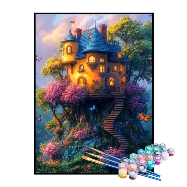 Kit de Pintura Numerada - Casa na Árvore