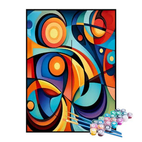 Kit de Pintura Numerada - Círculos Coloridos