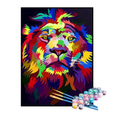 Kit de Pintura Numerada - Leão Colorido