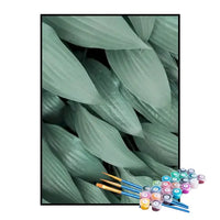 Kit de Pintura Numerada - Folhas de Agave Azul