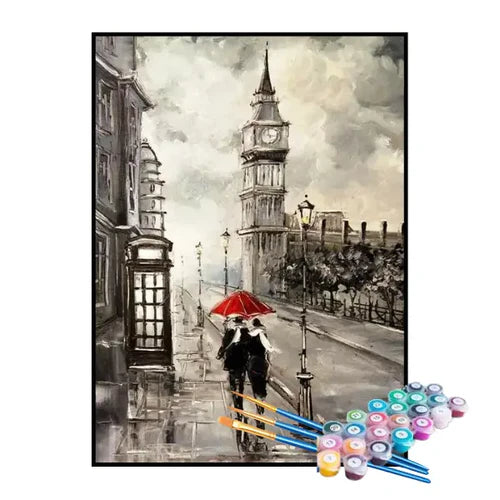 Kit de Pintura Numerada - Casal Explorando Londres