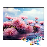 Kit de Pintura Numerada - Flores na Água