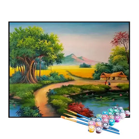 Kit de Pintura Numerada - Casa Longe da Cidade Grande