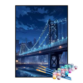 Kit de Pintura Numerada - Ponte Noturna