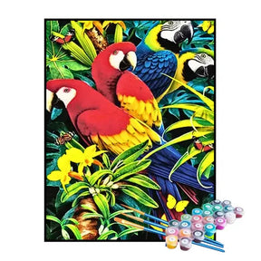 Kit de Pintura Numerada - Araras Unidas