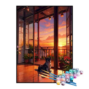 Kit de Pintura Numerada - Casa da Família à Beira-mar