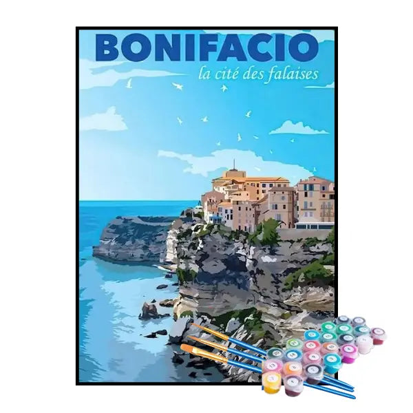 Kit de Pintura Numerada - Bonifácio, França