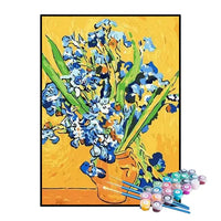 Kit de Pintura Numerada - Vaso com Íris de Van Gogh