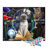 Kit de Pintura Numerada - Gato Místico Escritor