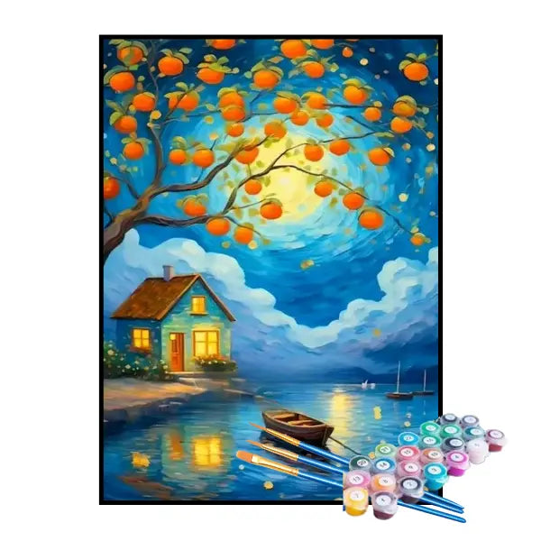 Kit de Pintura Numerada - Laranjeira do Lago
