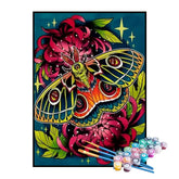 Kit de Pintura Numerada - Borboleta nas Plantas Carnívoras