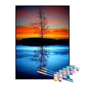 Kit de Pintura Numerada - A Árvore da Vida: Verão e Inverno