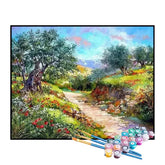 Kit de Pintura Numerada - Campo Florido na Primavera