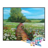 Kit de Pintura Numerada - Caminho Entre os Campos de Margaridas