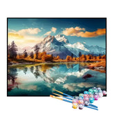 Kit de Pintura Numerada - Montanhas Refletidas no Lago