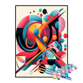 Kit de Pintura Numerada - Abstrato