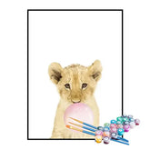 Kit de Pintura Numerada - Leoa com Chiclete