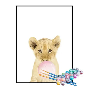 Kit de Pintura Numerada - Leoa com Chiclete