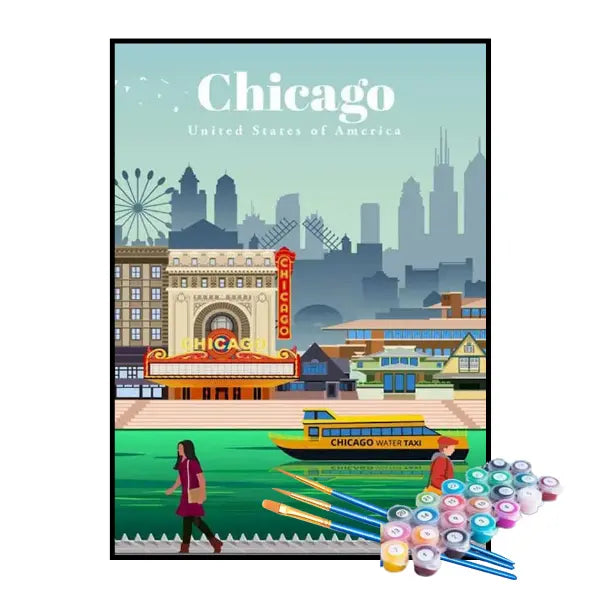 Kit de Pintura Numerada - Chicago